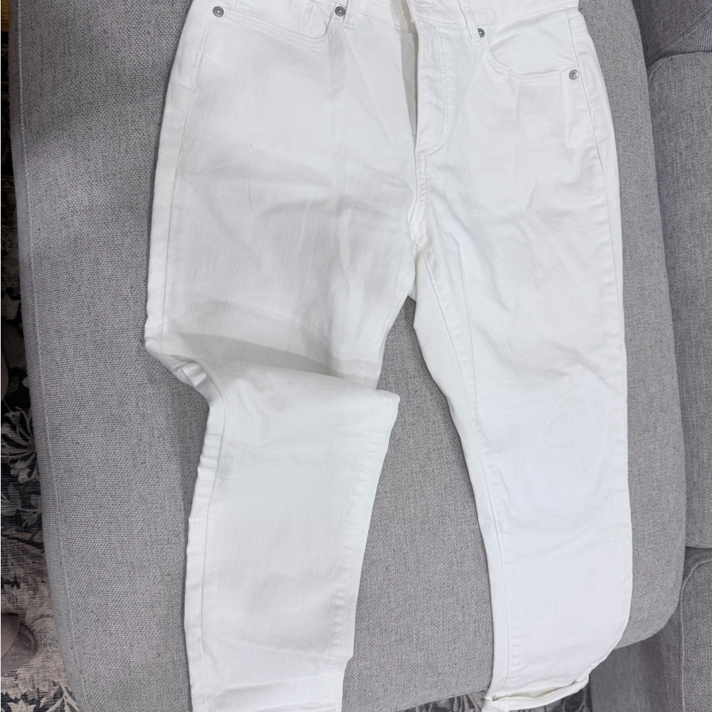 LOFT White High-Rise Denim Jeans